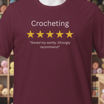 Crocheting Review T-Shirt Maroon / XS
