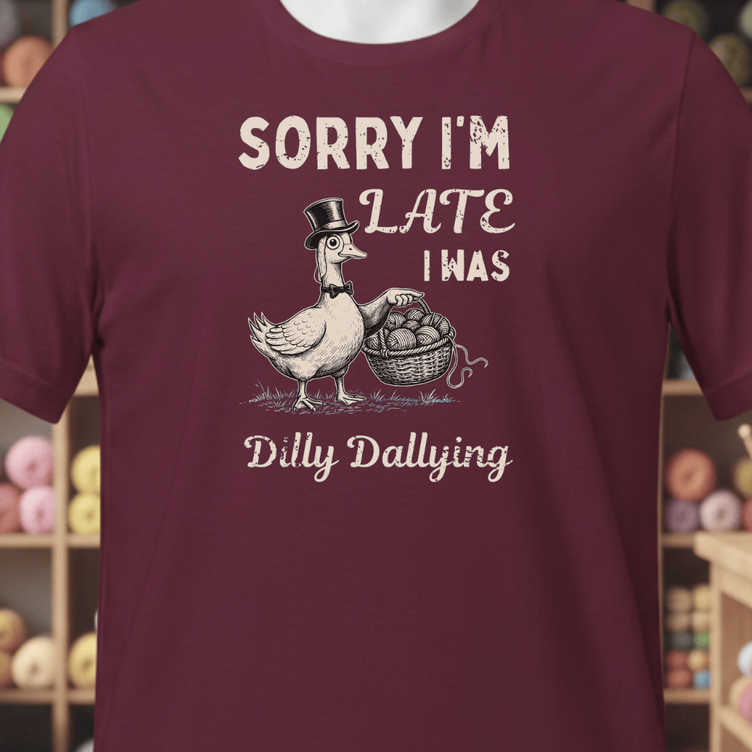 Dilly Dallying T-Shirt Maroon / XS