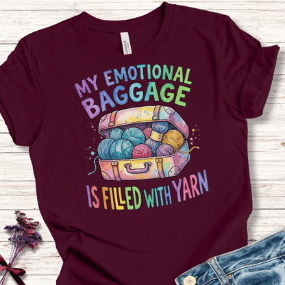 Emotional Baggage T-Shirt Maroon / XS