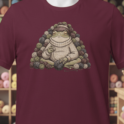 Happy Place Frog T-Shirt Maroon / XS