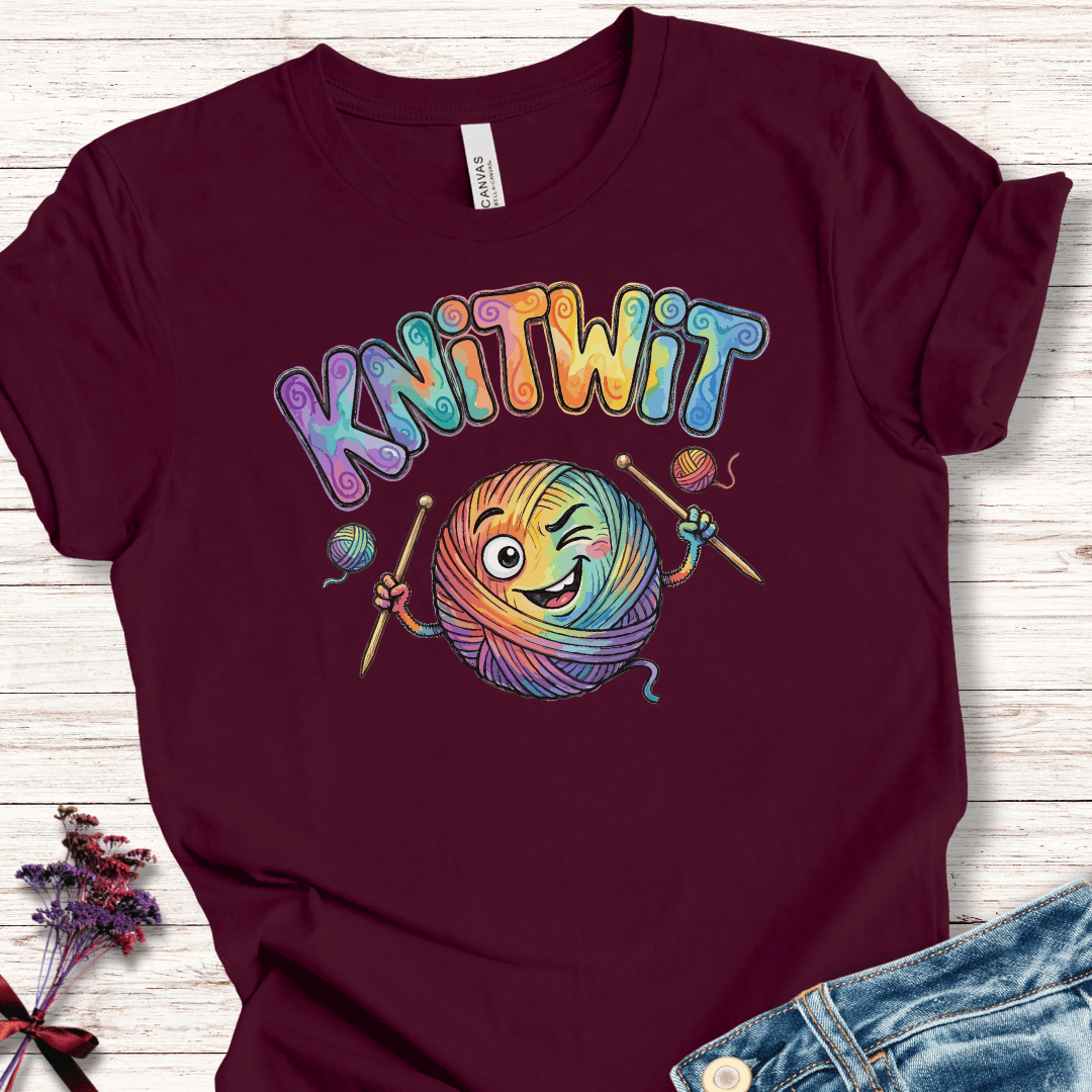 Knitwit T-Shirt Maroon / XS