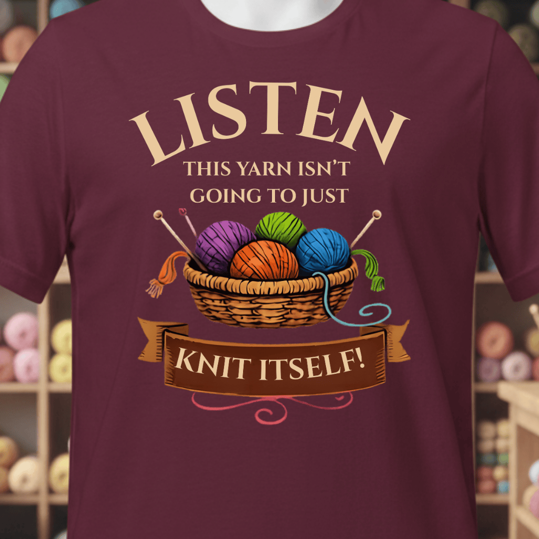 Listen T-Shirt Maroon / XS