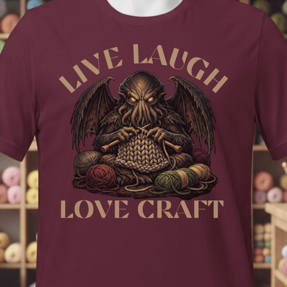 Live Laugh Lovecracft T-Shirt Maroon / XS