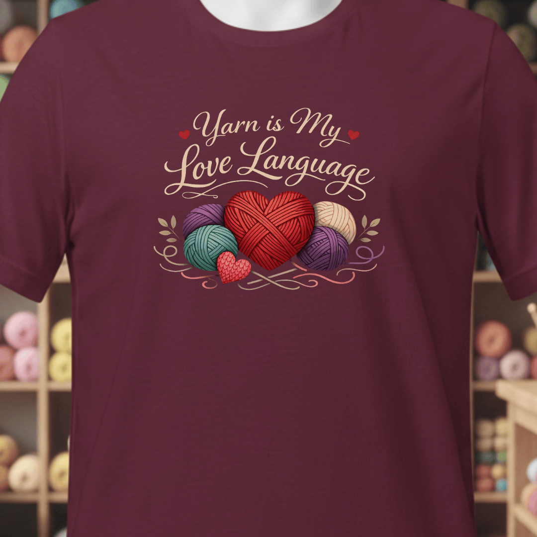 Love Language T-Shirt Maroon / XS