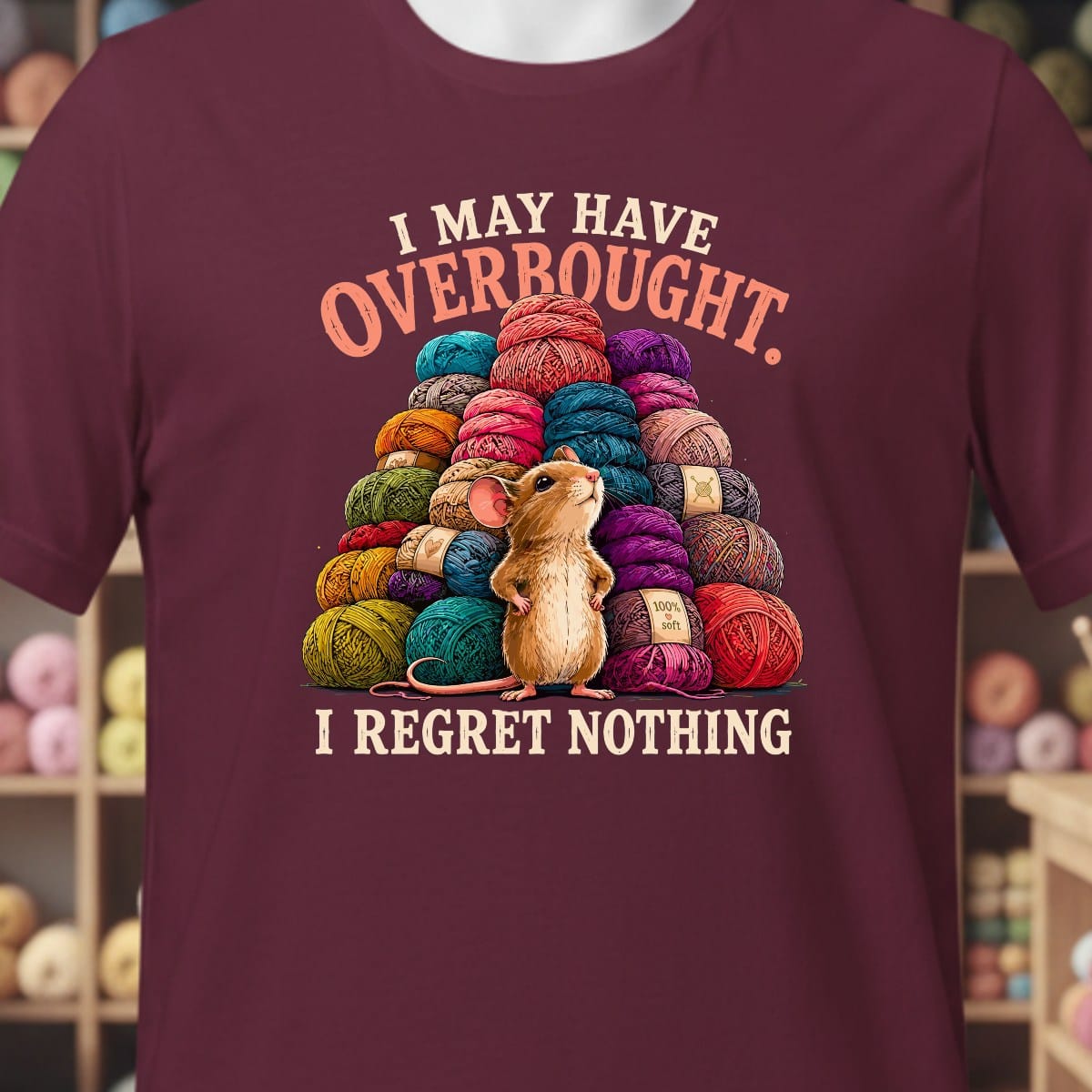 Overbought T-Shirt Maroon / XS