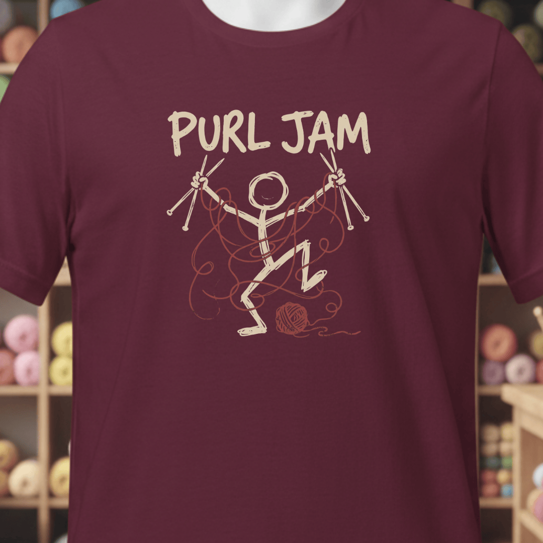 Purl Jam T-Shirt Maroon / XS