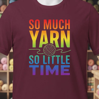 So Much Time Rainbow T-Shirt Maroon / XS