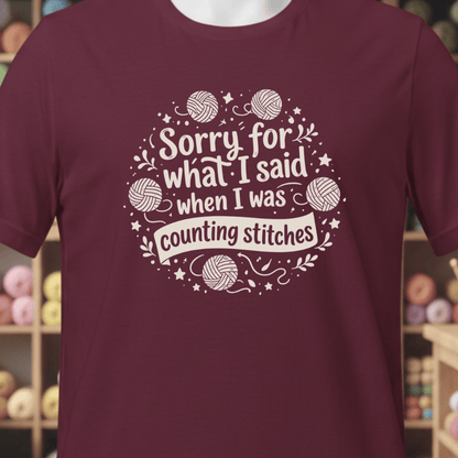Sorry T-Shirt Maroon / XS