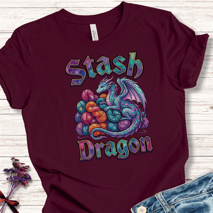 Stash Dragon T-Shirt Maroon / XS