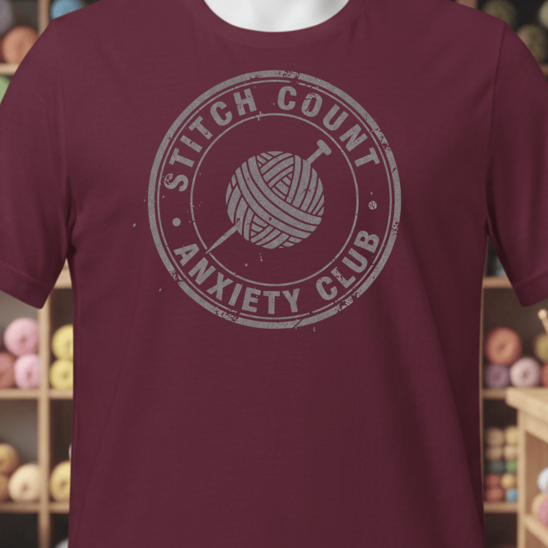 Stitch Count T-Shirt Maroon / XS