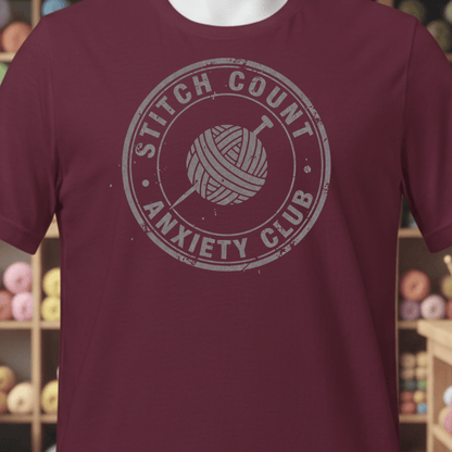 Stitch Count T-Shirt Maroon / XS