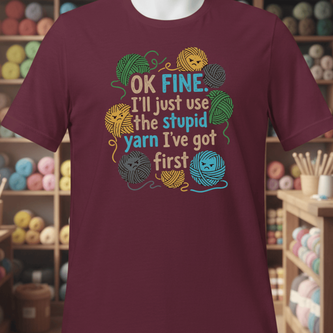 Stupid Yarn T-Shirt Maroon / XS