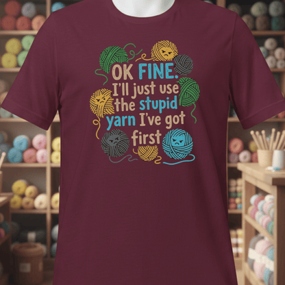 Stupid Yarn T-Shirt Maroon / XS