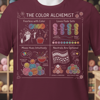 The Color Alchemist Yarn T-Shirt Maroon / XS