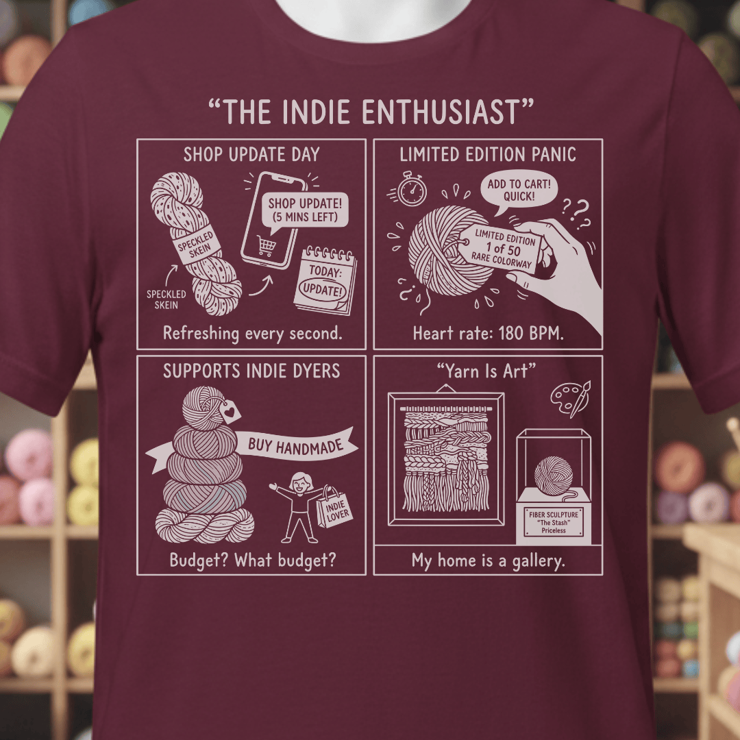 The Indie Enthusiast T-Shirt Maroon / XS