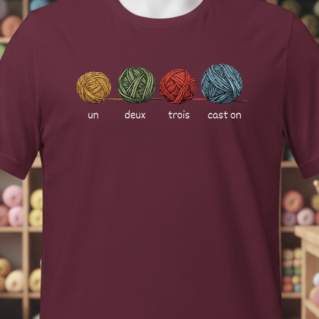 Un Deux Trois Cast On T-Shirt Maroon / XS