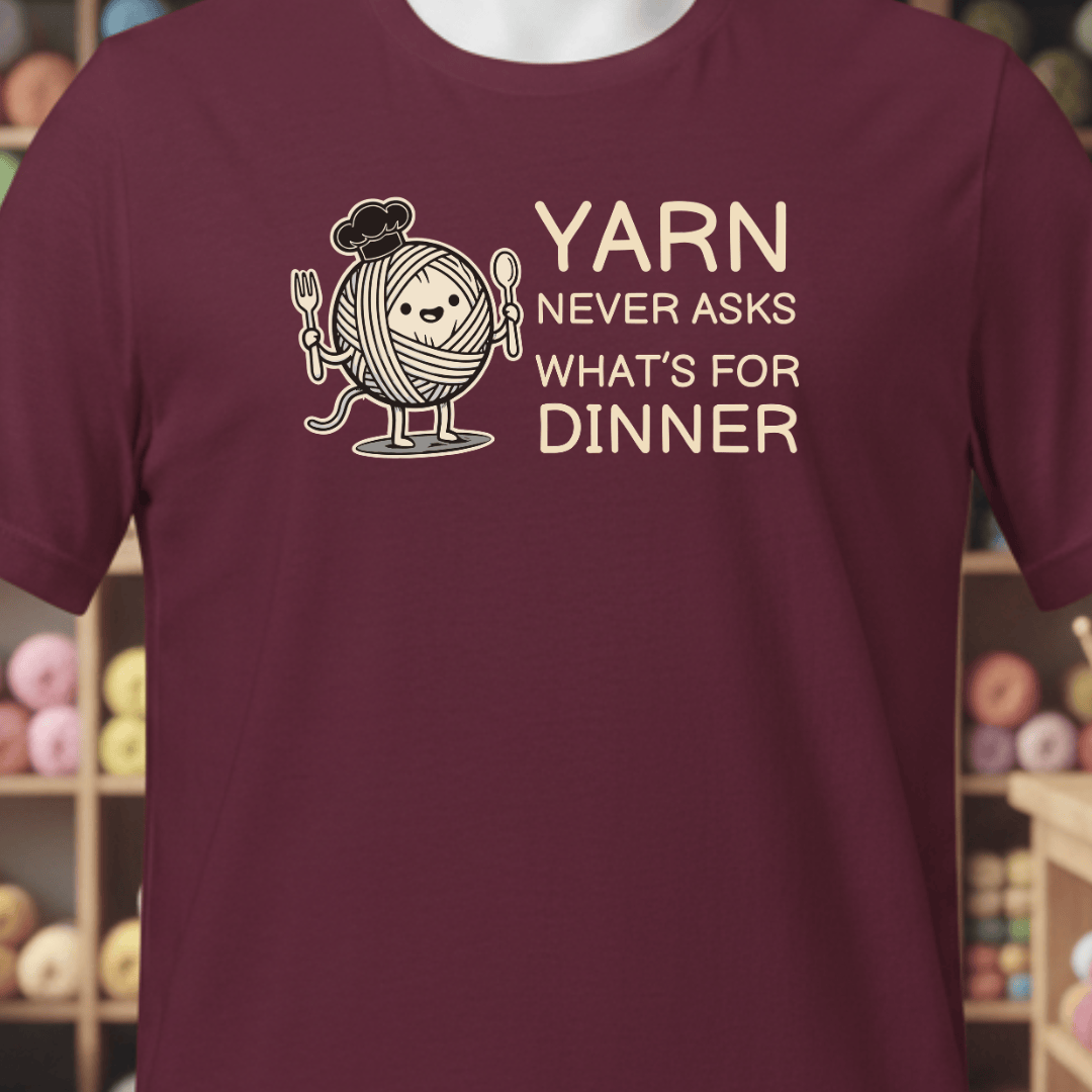 What's For Dinner T-Shirt Maroon / XS