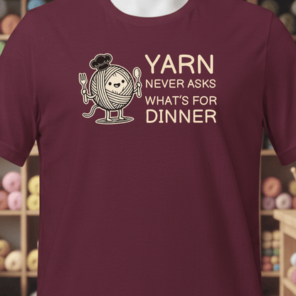 What's For Dinner T-Shirt Maroon / XS