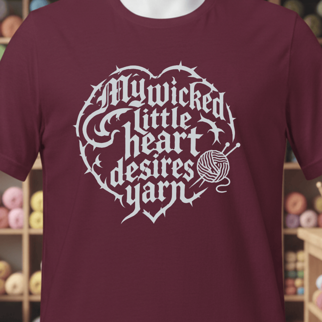 Wicked Little Heart T-Shirt Maroon / XS