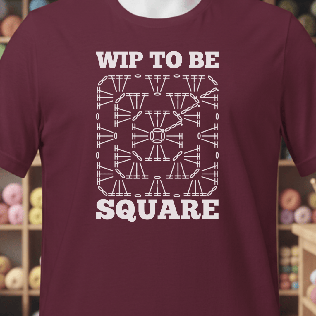 WIP to be Square T-Shirt Maroon / XS