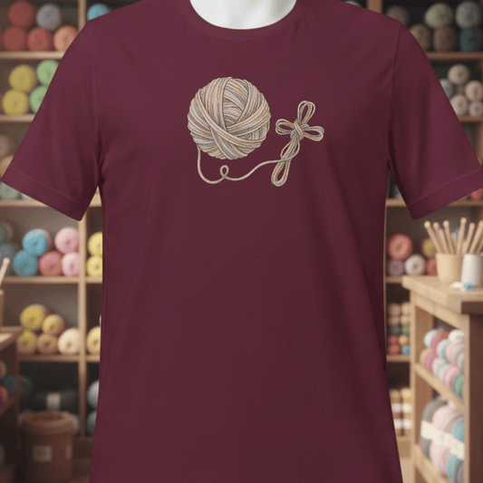 Yarn Cross T-Shirt Maroon / XS