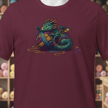 Yarn Dragon Hatchling T-Shirt Maroon / XS