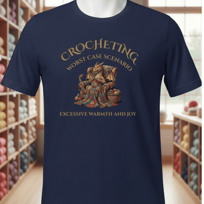 Crocheting Scenario T-Shirt Navy / S