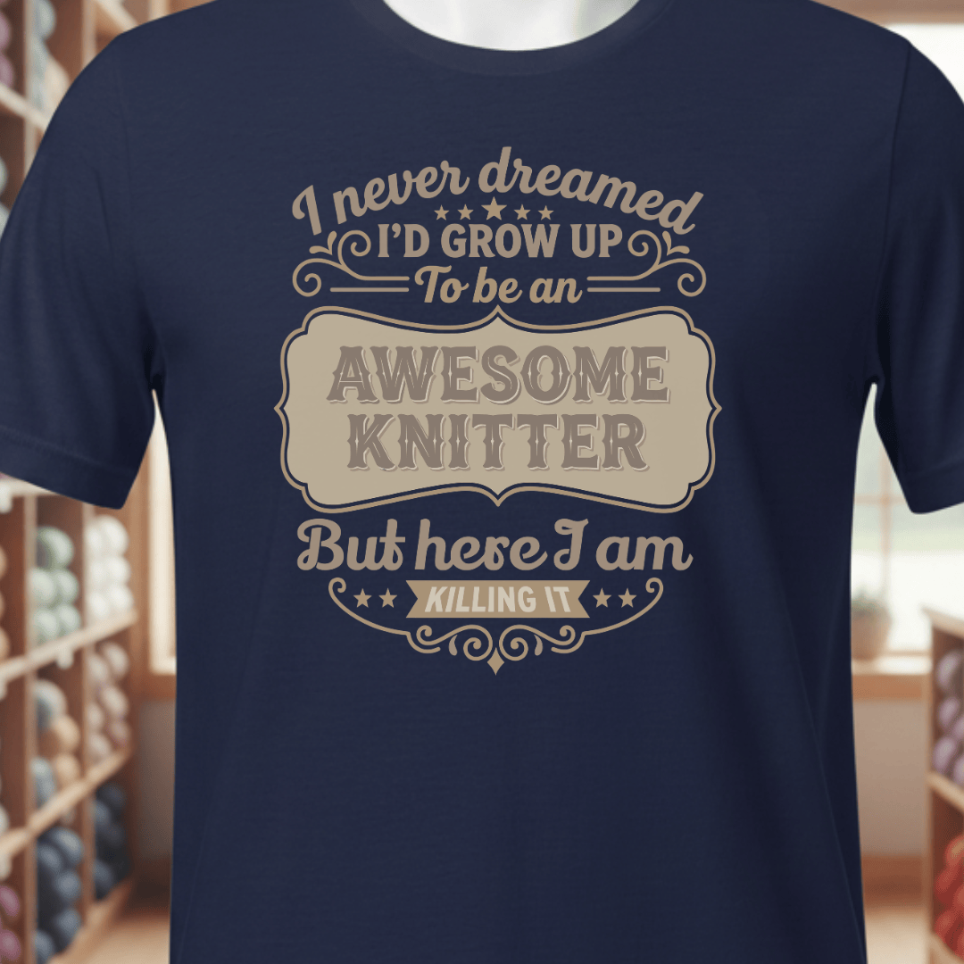 Awesome Knitter T-Shirt Navy / XS
