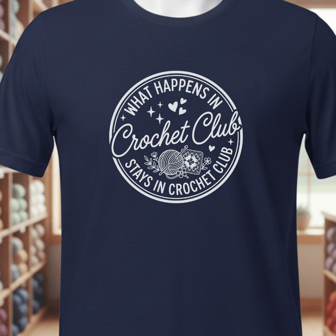 Crochet Club T-Shirt Navy / XS
