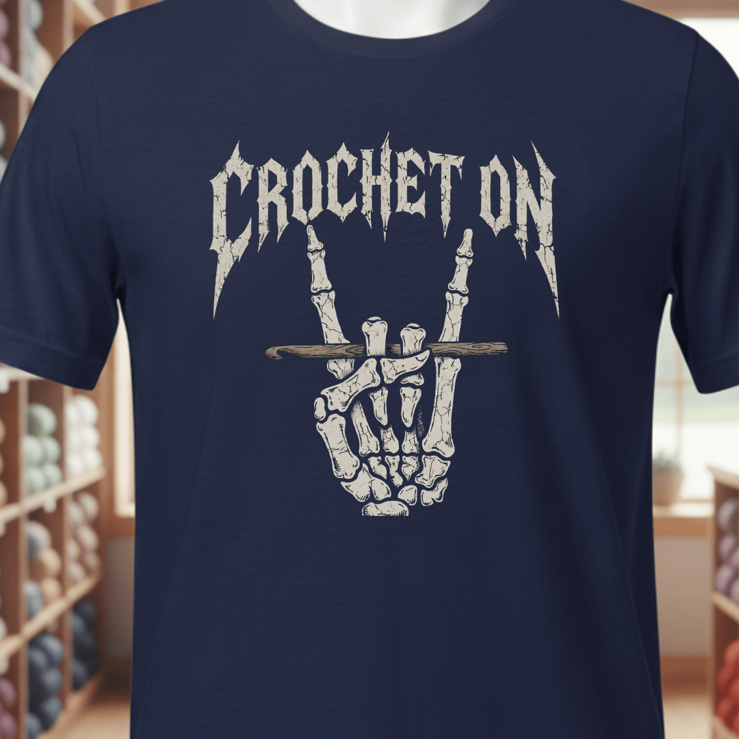 Crochet On T-Shirt Navy / XS