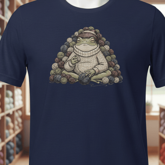 Happy Place Frog T-Shirt Navy / XS