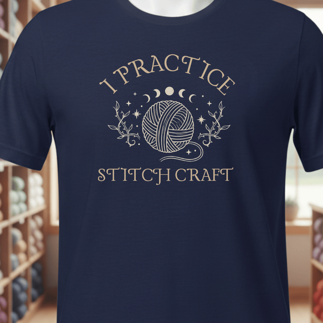 I Practice Stitchcraft T-Shirt Navy / XS