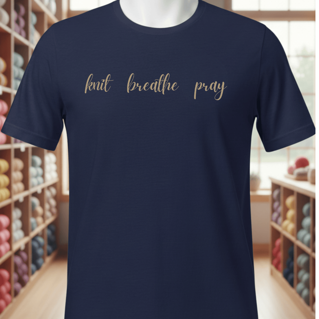 Knit Breathe Pray T-Shirt Navy / XS
