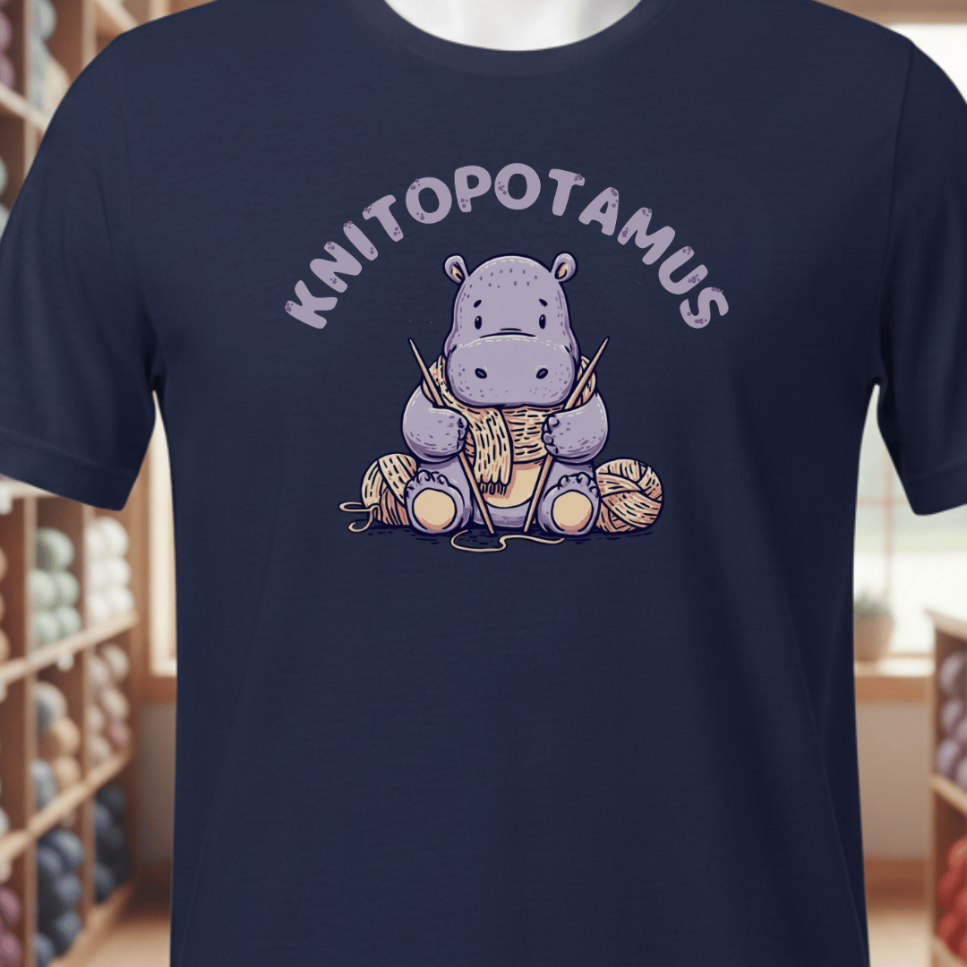 Knitopotamus T-Shirt Navy / XS
