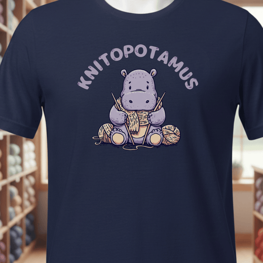 Knitopotamus T-Shirt Navy / XS