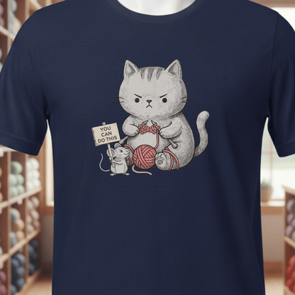 Knitter Support Mouse T-Shirt Navy / XS