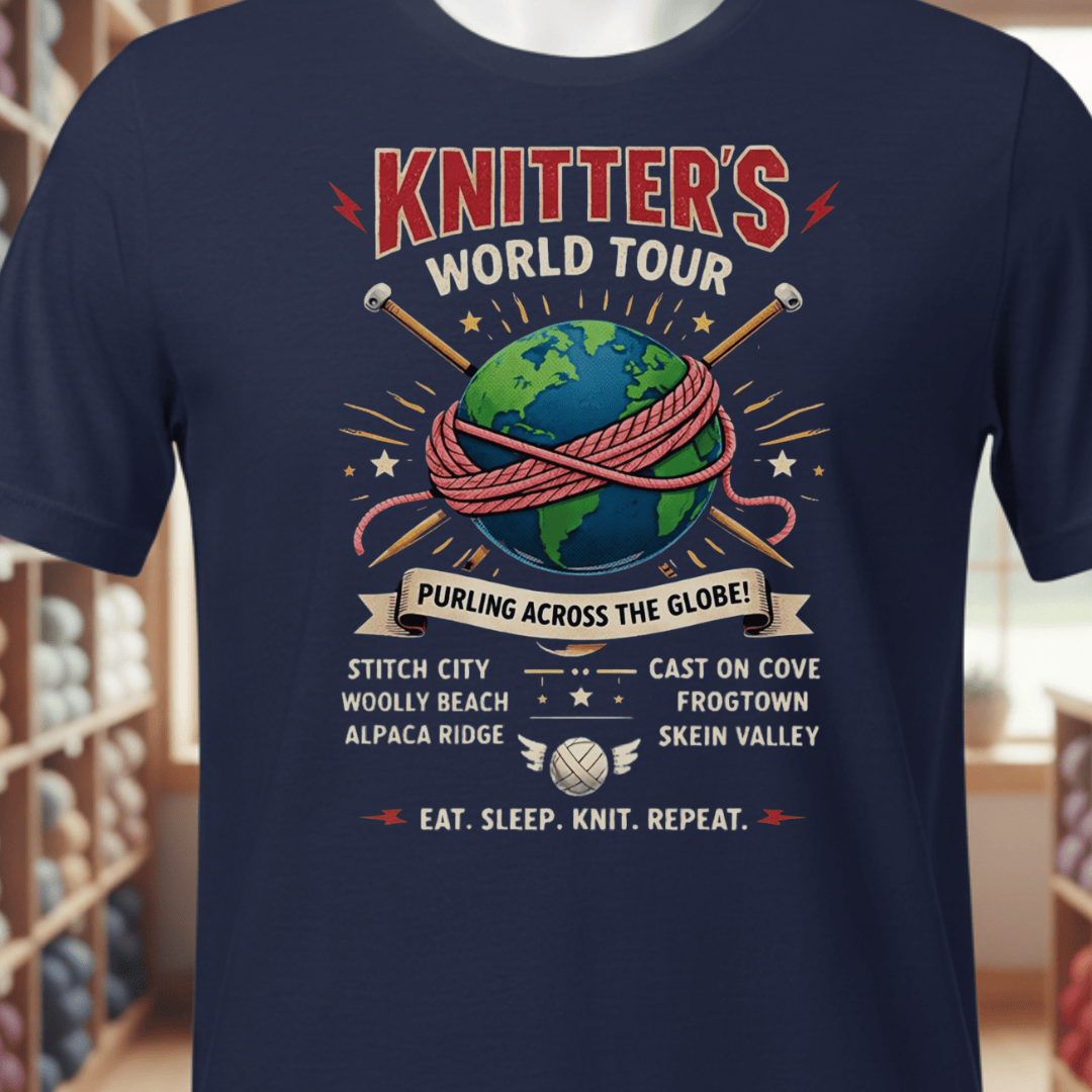 Knitters World Tour T-Shirt Navy / XS