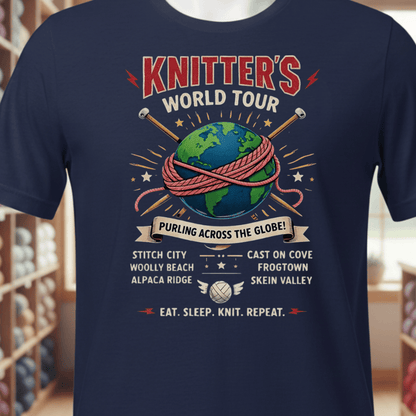 Knitters World Tour T-Shirt Navy / XS
