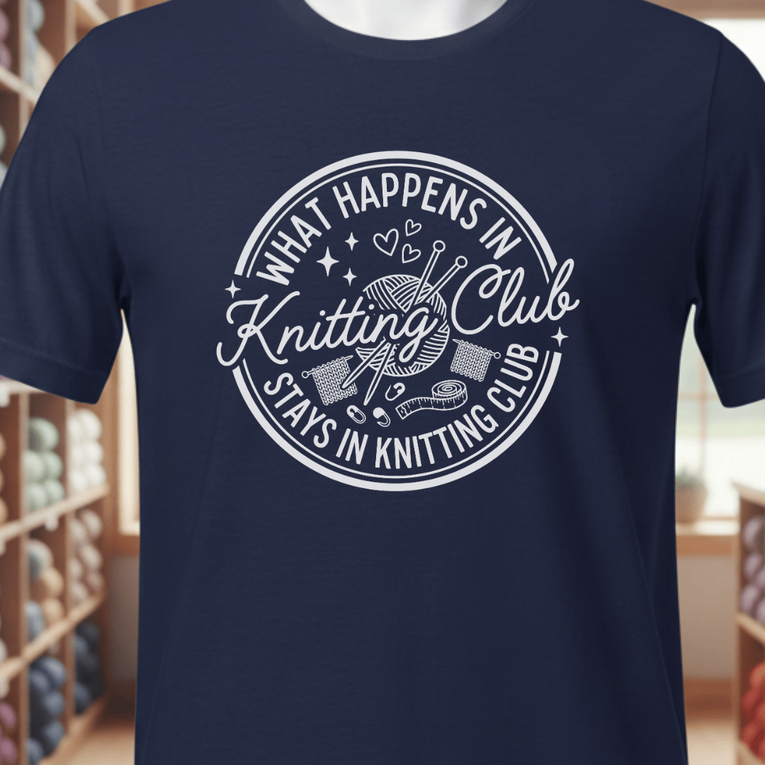 Knitting Club T-Shirt Navy / XS