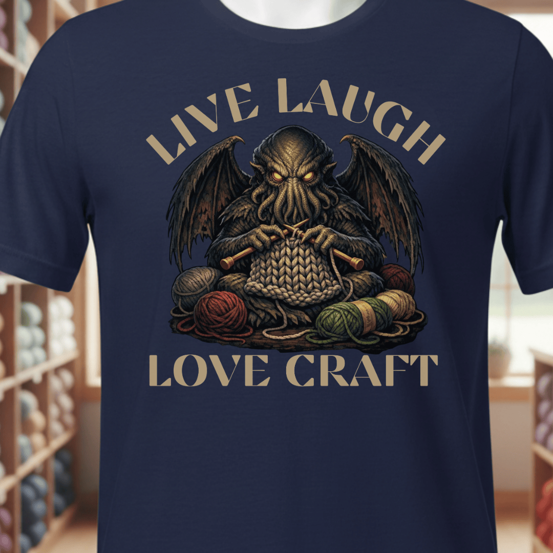 Live Laugh Lovecracft T-Shirt Navy / XS