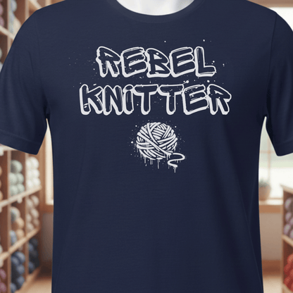 Rebel Knitter T-Shirt Navy / XS