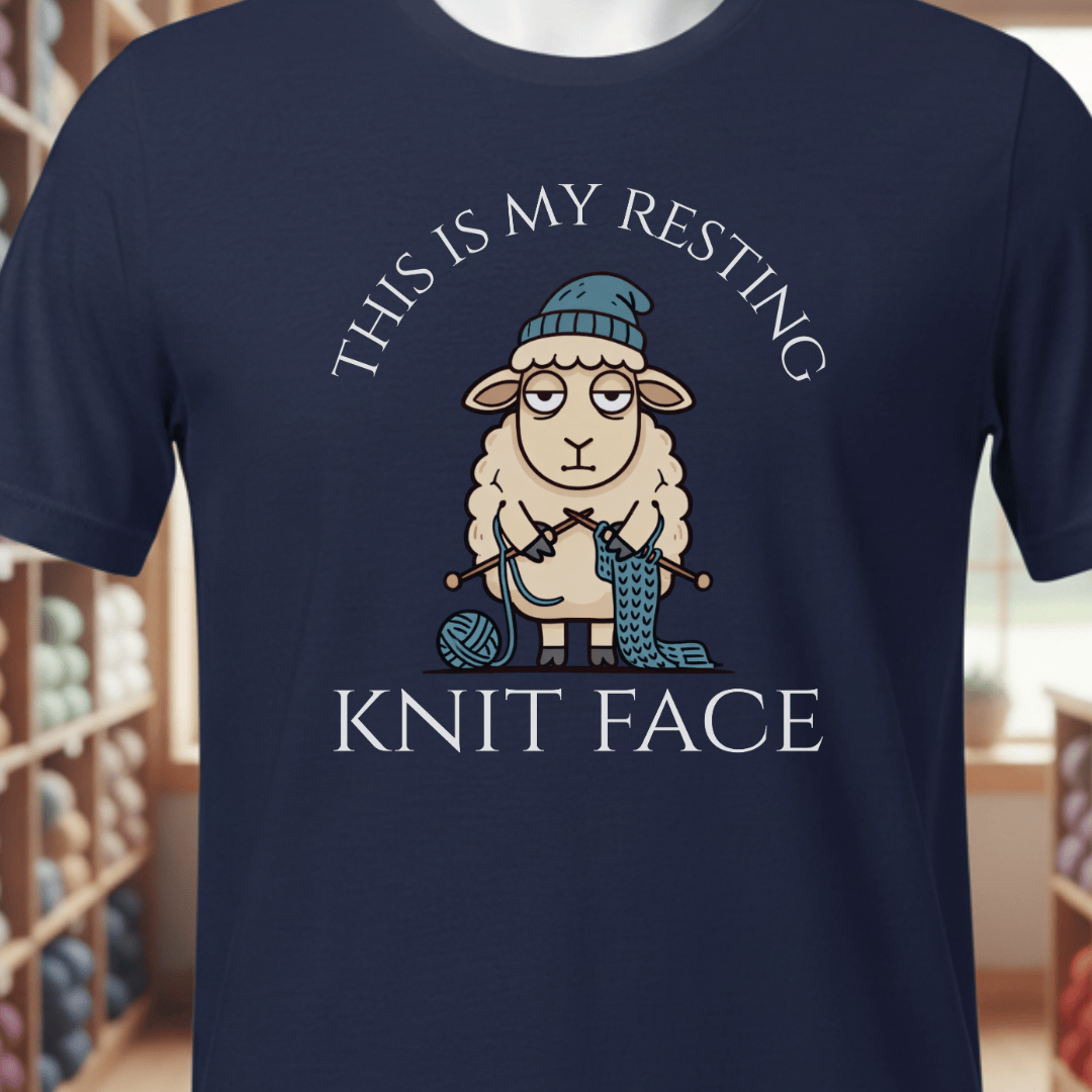 Resting Knit Face T-Shirt Navy / XS
