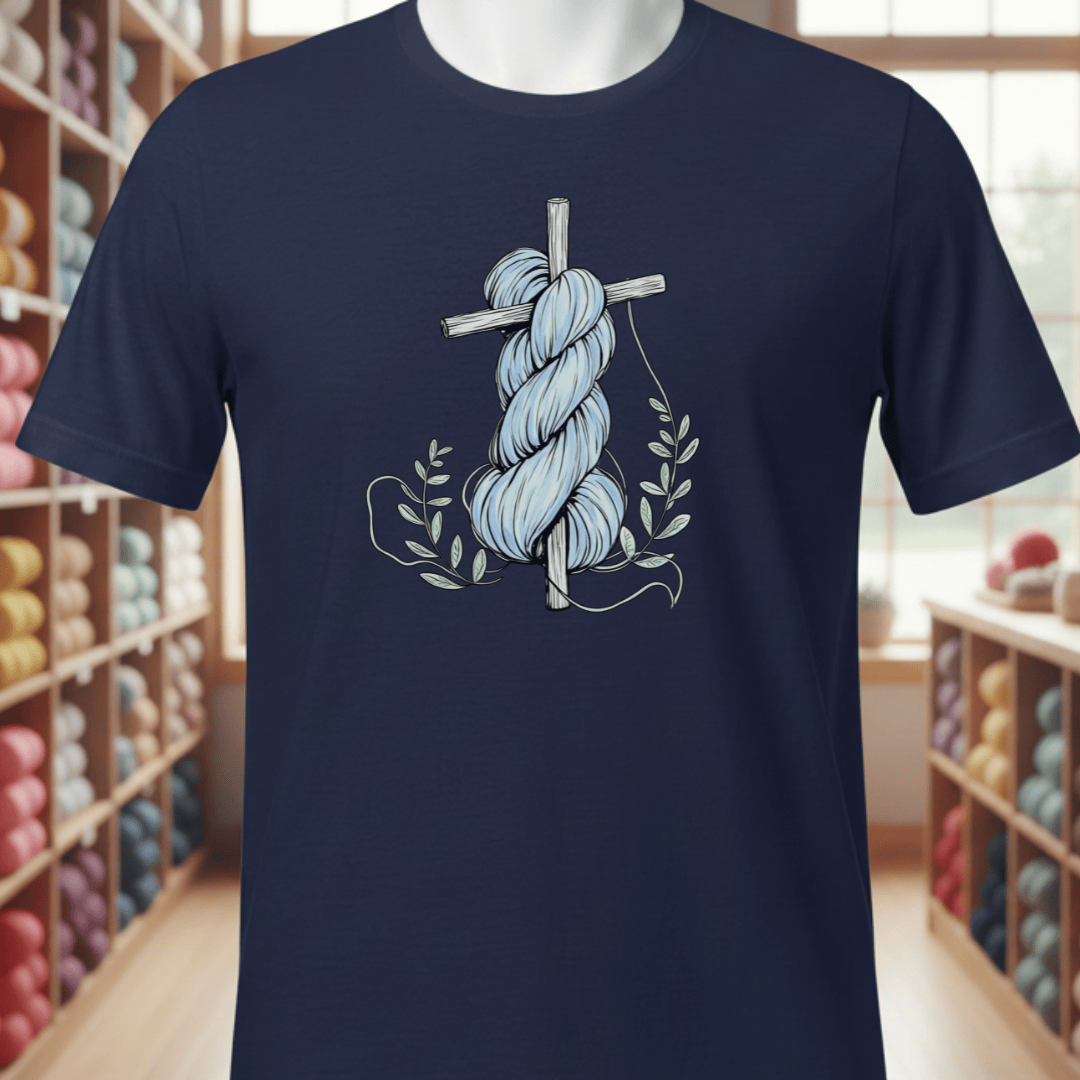 Skein On A Cross T-Shirt Navy / XS