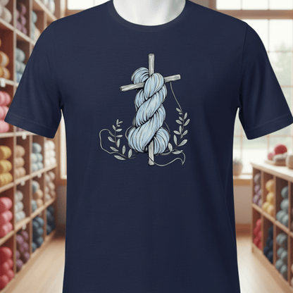 Skein On A Cross T-Shirt Navy / XS