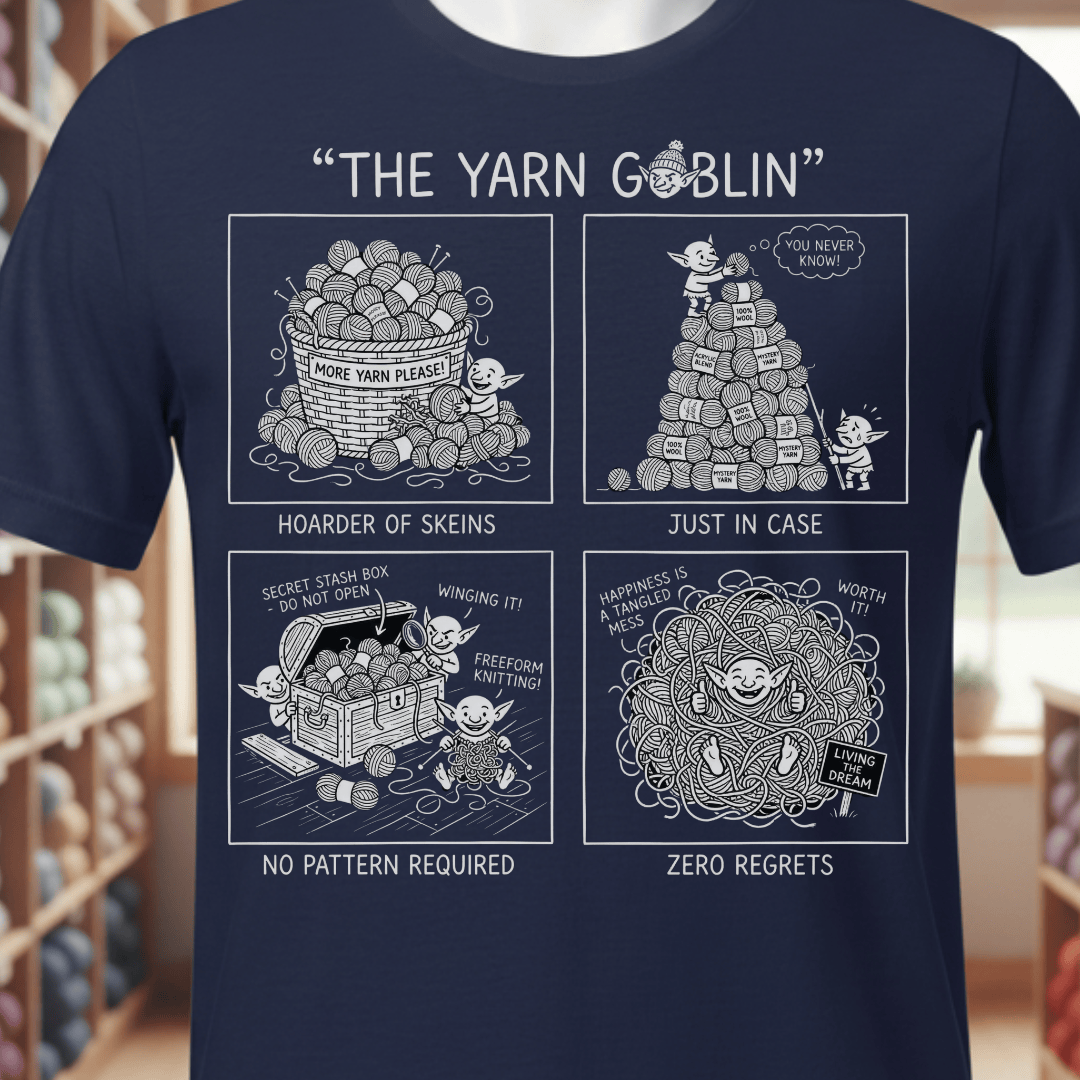 The Yarn Goblin T-Shirt Navy / XS