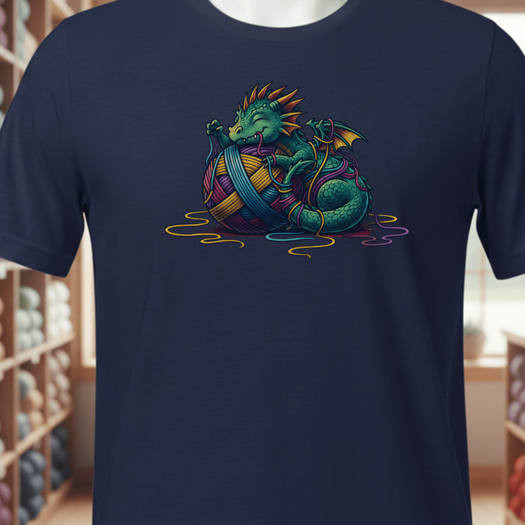 Yarn Dragon Hatchling T-Shirt Navy / XS
