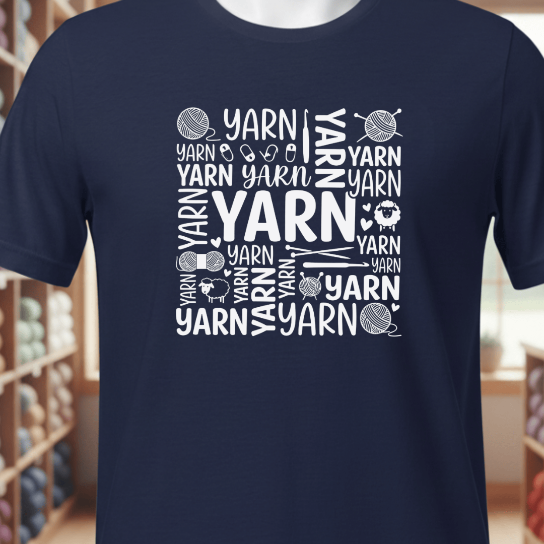 Yarn Word T-Shirt Navy / XS