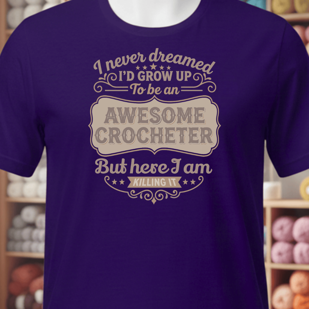 Awesome Crocheter T-Shirt Purple / XS