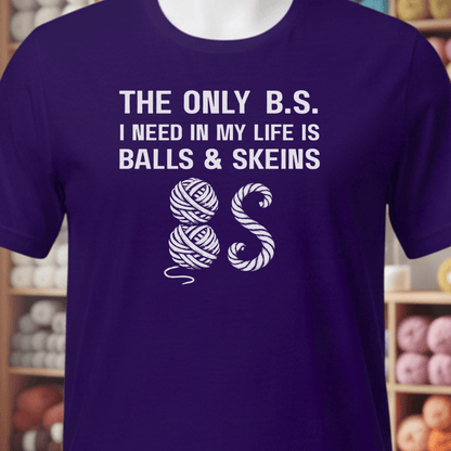 Balls and Skeins T-Shirt Purple / XS
