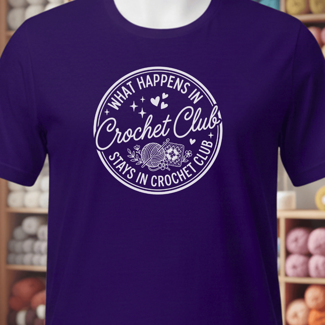 Crochet Club T-Shirt Purple / XS